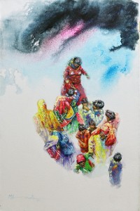 Hussain Chandio, 24 x 36 Inch, Acrylic on Canvas, Figurative Painting-AC-HC-095